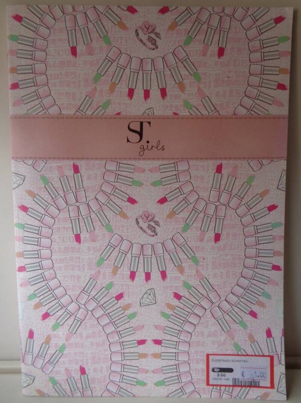 Supertrash Girls Lippenstift A4 lijntjes Met Kantlijn