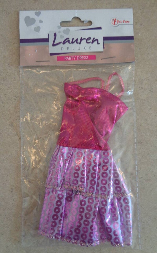 Toi-toys Tienerpop Lauren Roze Strandjurk 14 Cm