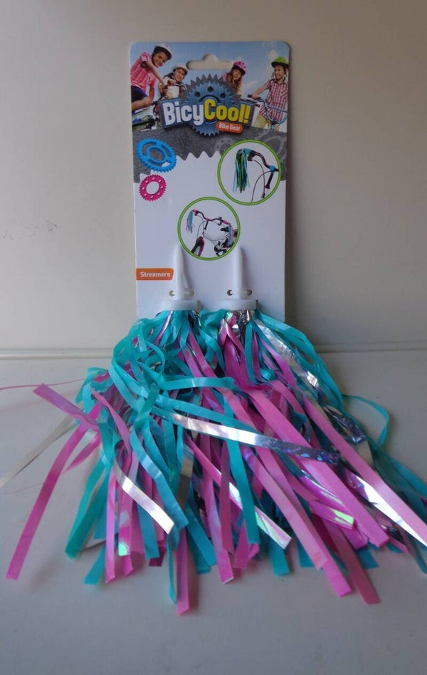 Bicy Cool Stuurslingers voor Kinderfiets Roze/Blauw Per 2 Stuks