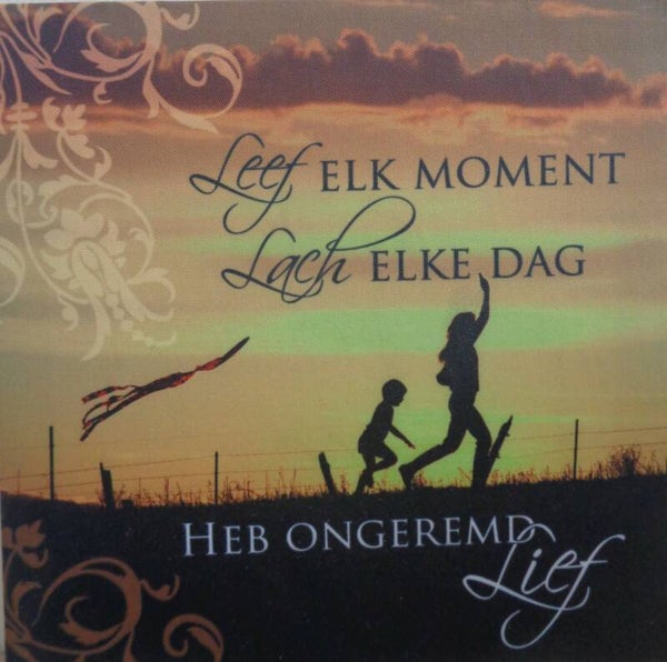 Tekstkader Leef -Lach - Liefde - 21,50 *21,50 cm