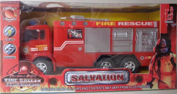 Jono Toys Brandweer Wagen Met Licht en Geluid Rood 18 cm