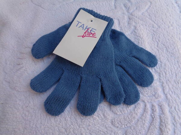 Kinder Handschoenen Take Five Zacht Blauw 