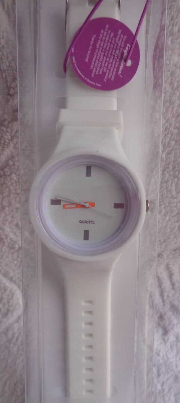 Quartz Uurwerk Siliconen Wit 23cm