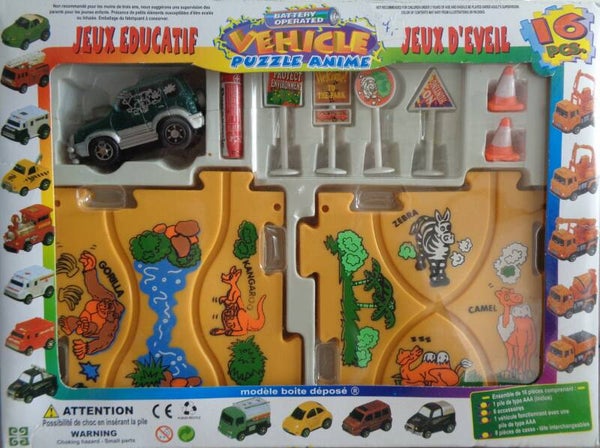 Bouw Puzzel Met Jeep 16-Delig
