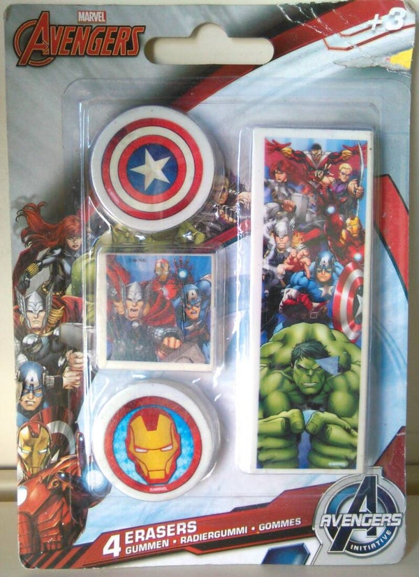 Parvel Avengers Gommen 4-Delig