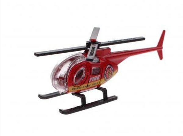 Johntoy schaalmodel helikopter 1:64 rood 8 cm