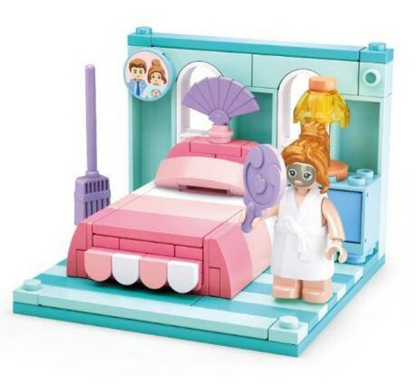 Sluban Slaapkamer Junior 14,6 cm Blauw/Roze 109-Delig