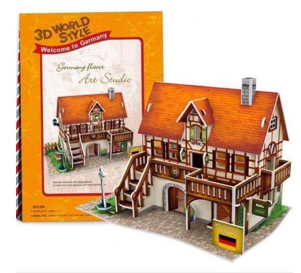 Cubicfun 3D Puzzel Art Studio Germany 16,5 X 11,7 Cm Foam 39 Stukjes