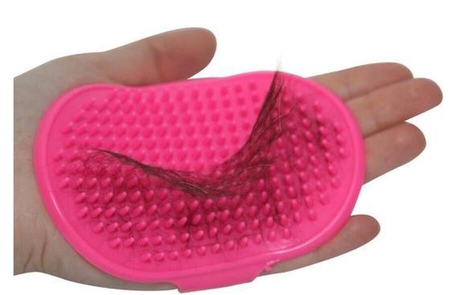 Vacht verzorgingsborstel voor hond en kat Roze