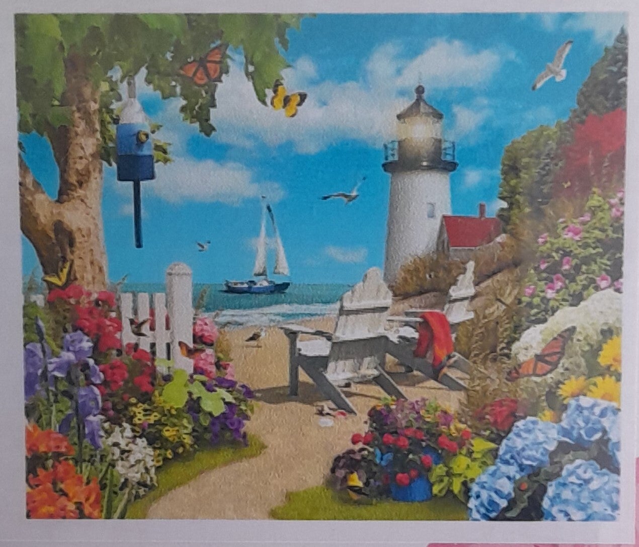 Diamond Painting - Ronde Steentjes - Vuurtoren - 50 x 40 Cm