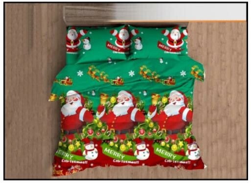 Dekbedovertrek Kerstman Met Bel 3-Delig 200 *220 cm