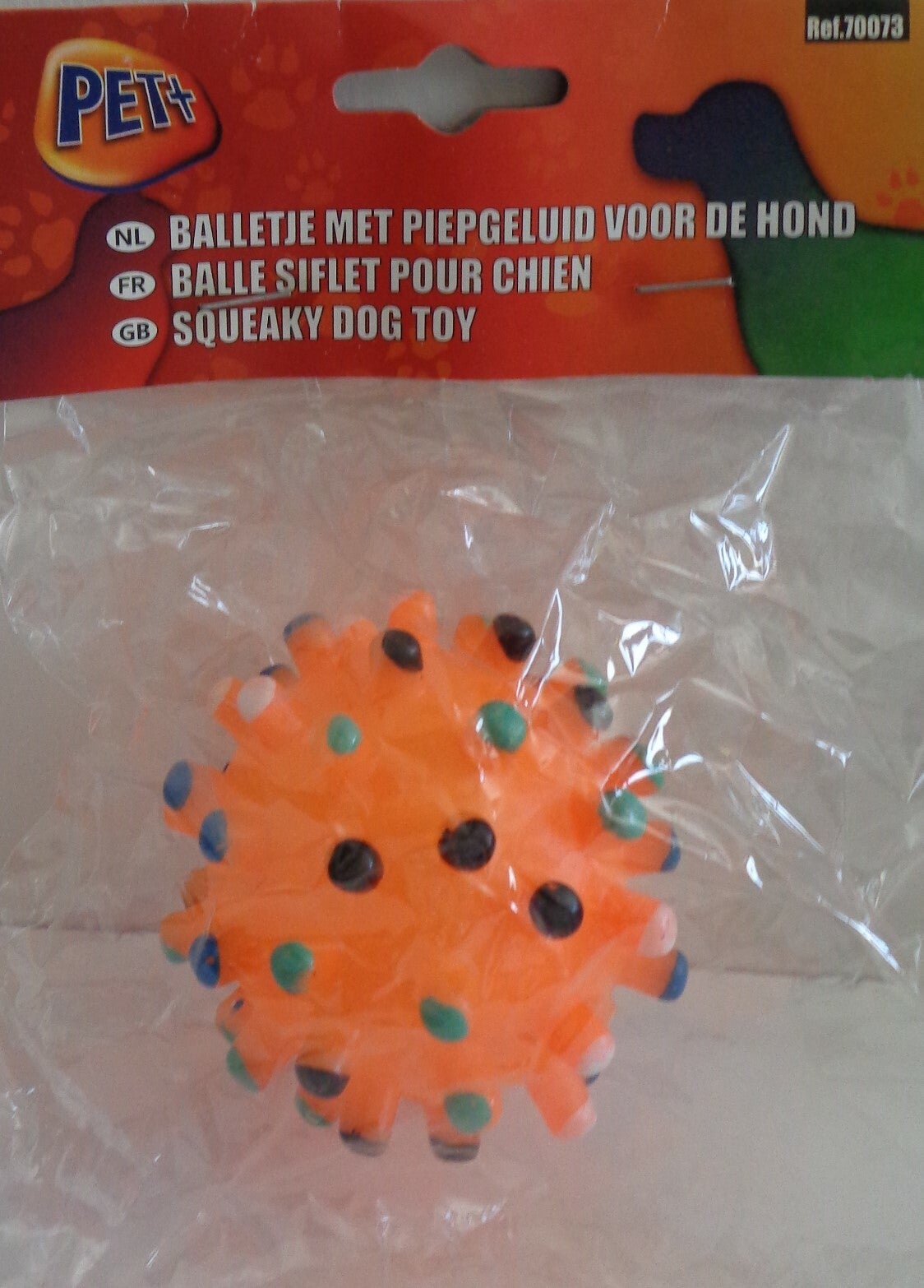 Balletje Met Stekels En Piep Geluid - 6 cm
