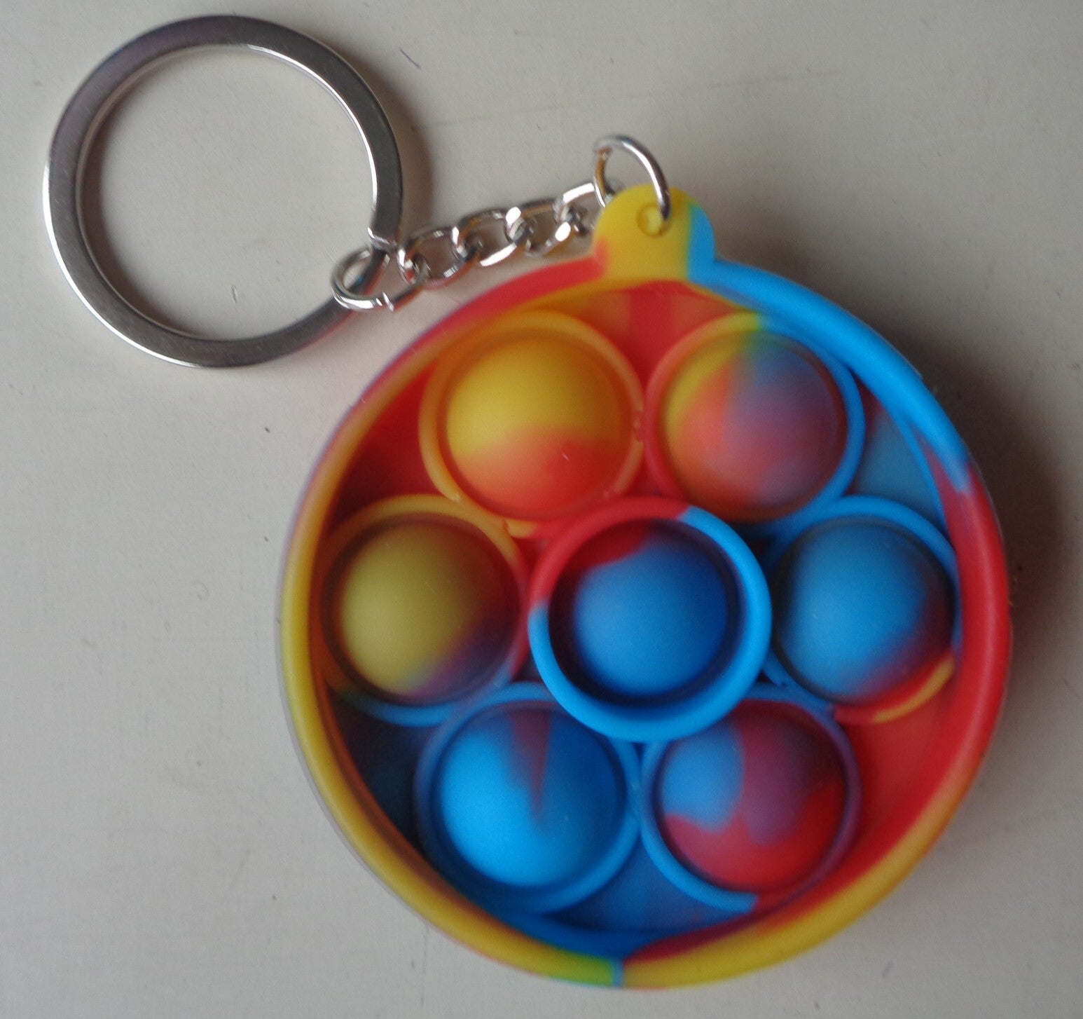 Sleutelhanger Fidget  Pop It Unicorn Wit