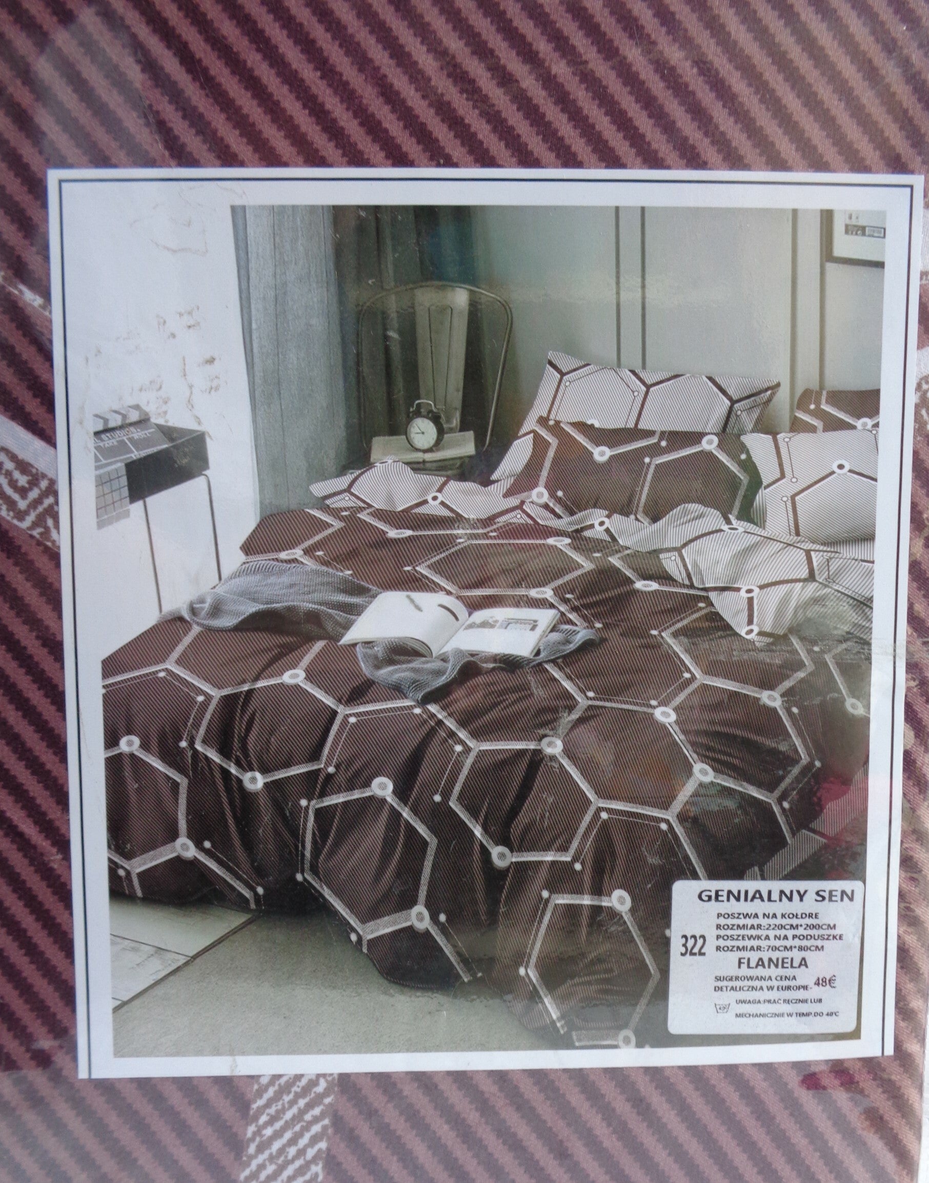 Dekbedovertrek Flanel Bruin 200 *220 cm