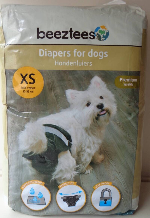 Beeztees Hondenluier Zwart XS 22 stuks