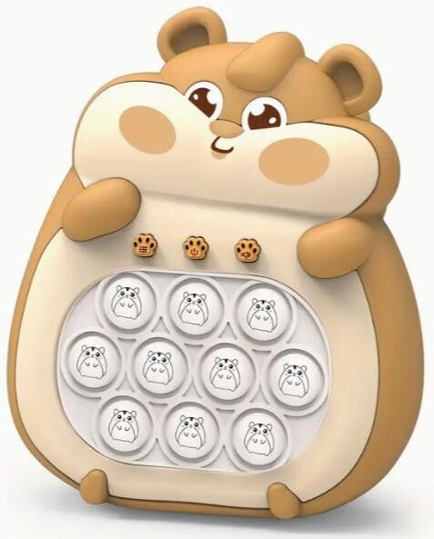 Fidget Pop iT Speelgoed - Hamster Bruin Duw Spel