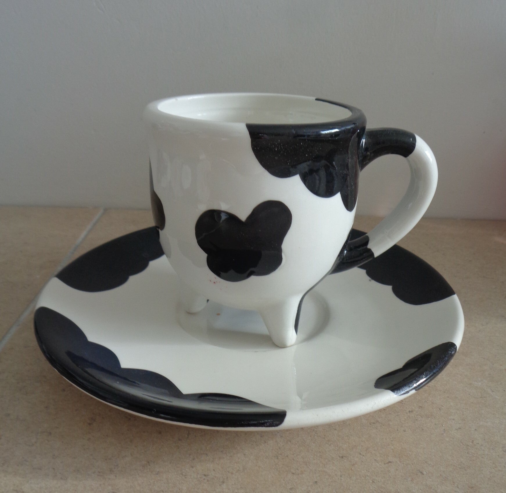 Kopje en Schoteltje Print Koe