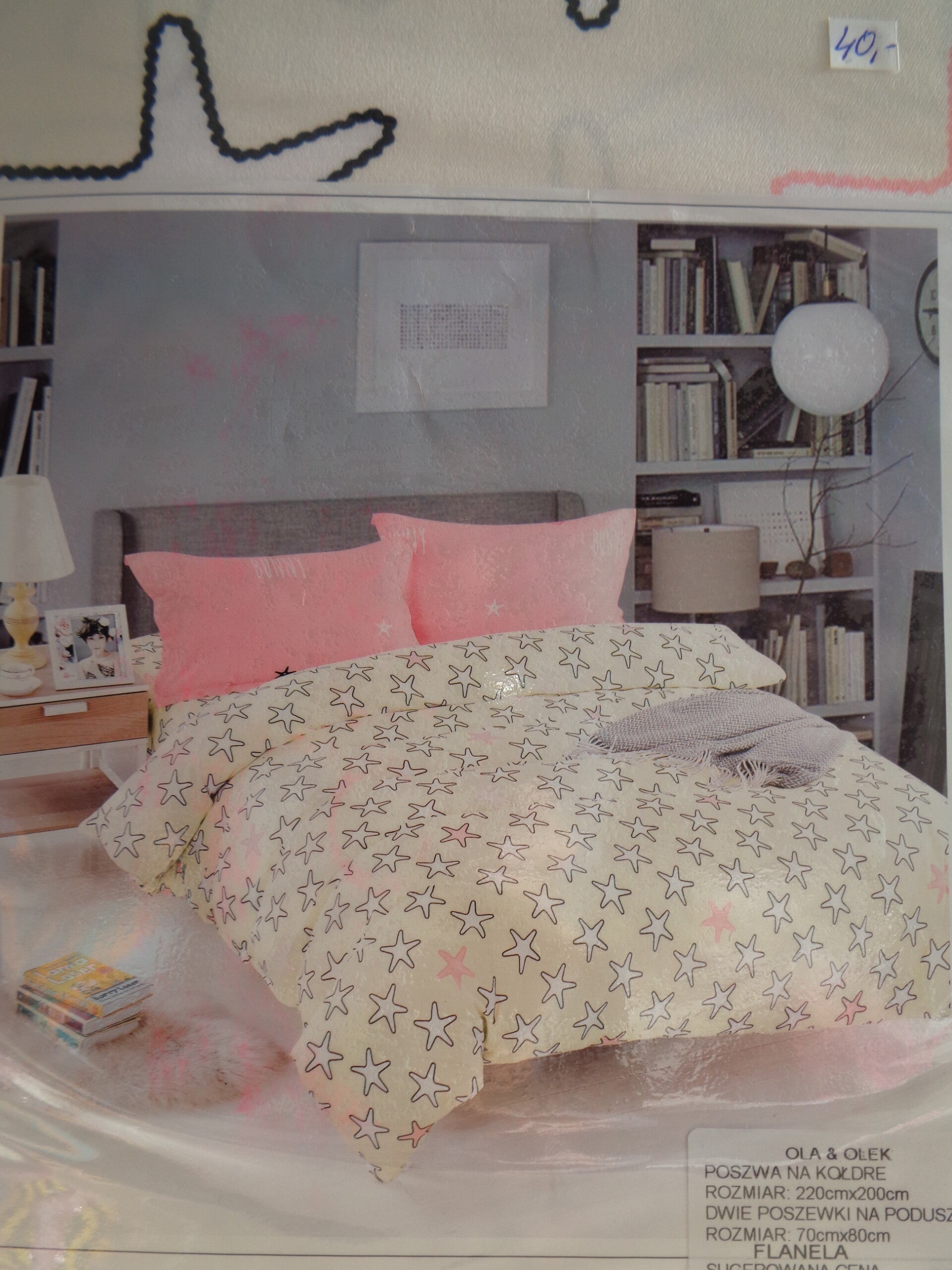 Dekbedovertrek Flanel Ster 4 Delig 200 cm * 220 cm