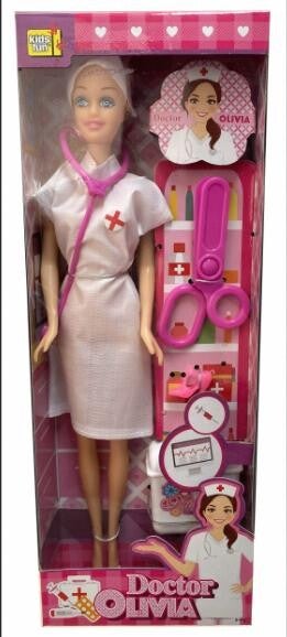 Eddy Toys Kids Fun Tienerpop Dokter Olivia met Stethoscoop en Schaar