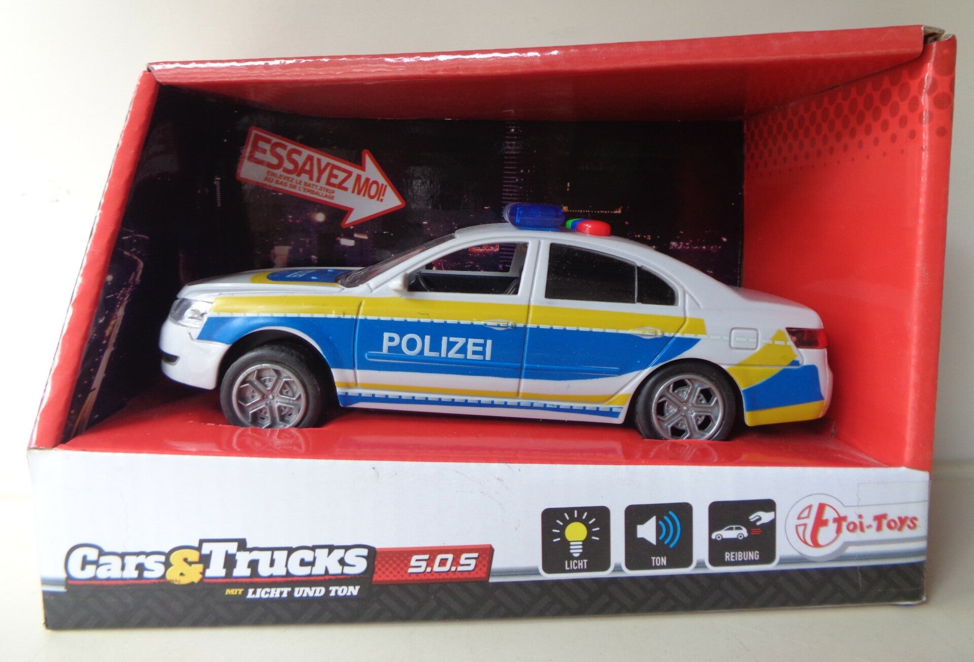 Toi-toys Polizei Frictie Met Licht En Geluid 15 Cm