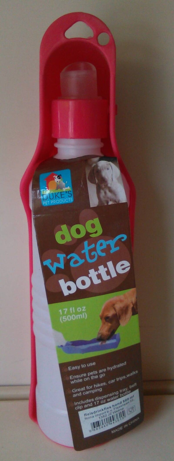 Drinkfles voor onderweg voor de hond 500ml