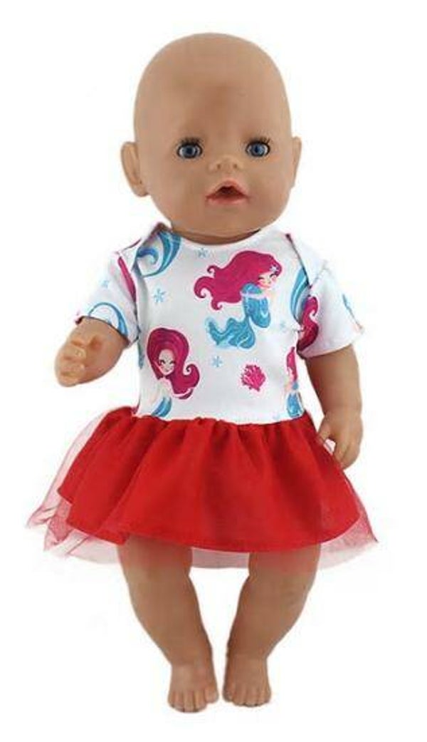 Babypoppen Kleed Met Zeemeermin 43 cm
