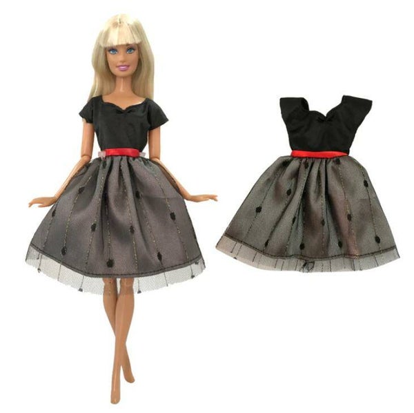 Tienerpoppen Feest Kleedje Zwart