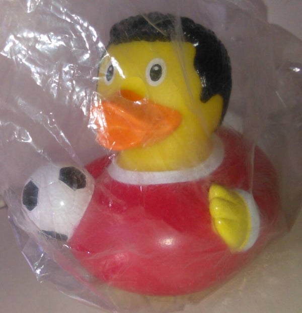 Lilalu Badeend Voetballer Rood