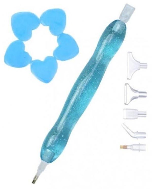 Diamond Painting Pen - Inclusief 5 Opzetstukjes en Waxblokjes