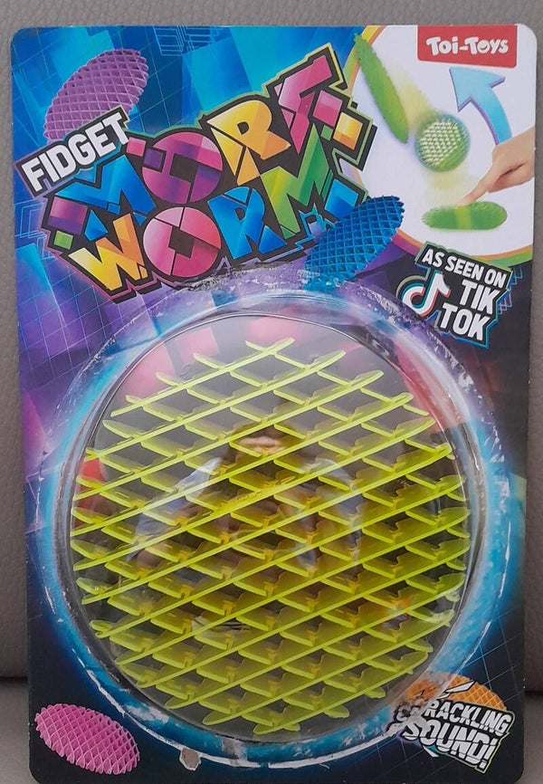 Fidget Morf Worm Geel