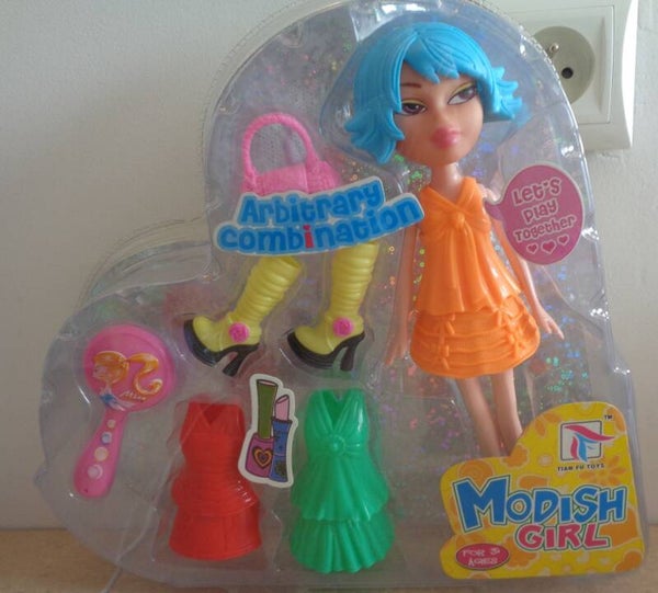 Modish Girl Met Blauw Haar