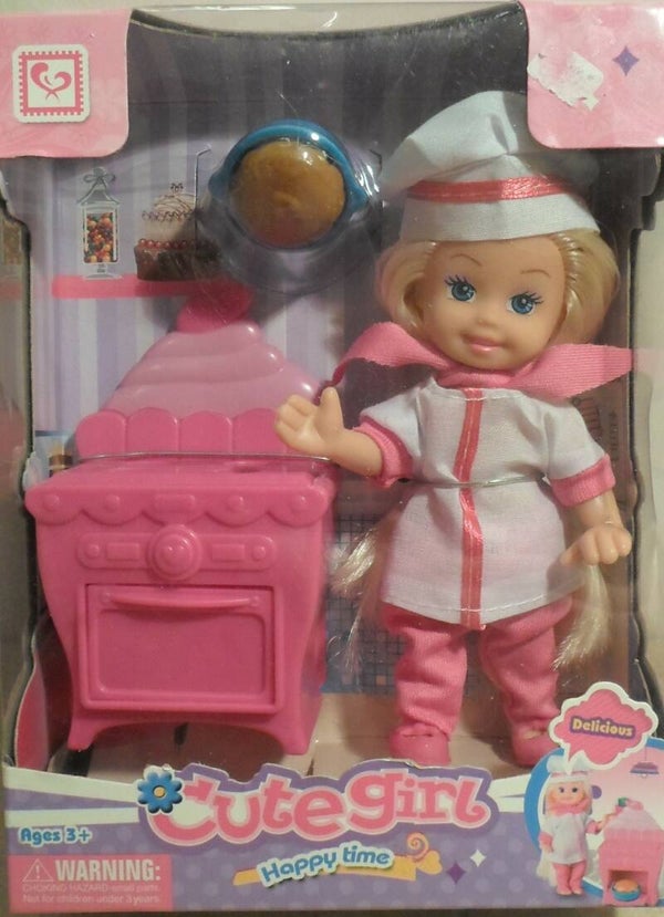 Jonotoys Cute Girl Patty Bakt Een Cake 13 Cm