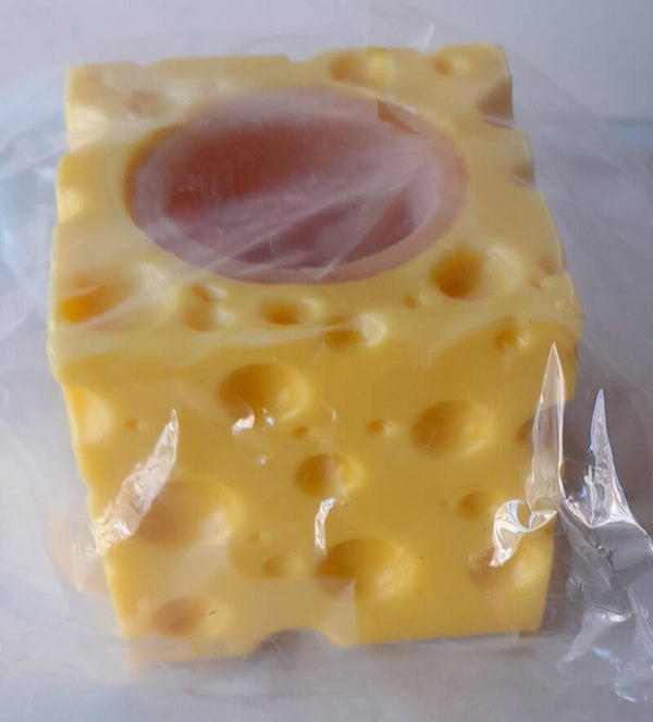 Stressbal Knijpkaas Met Muis Beige