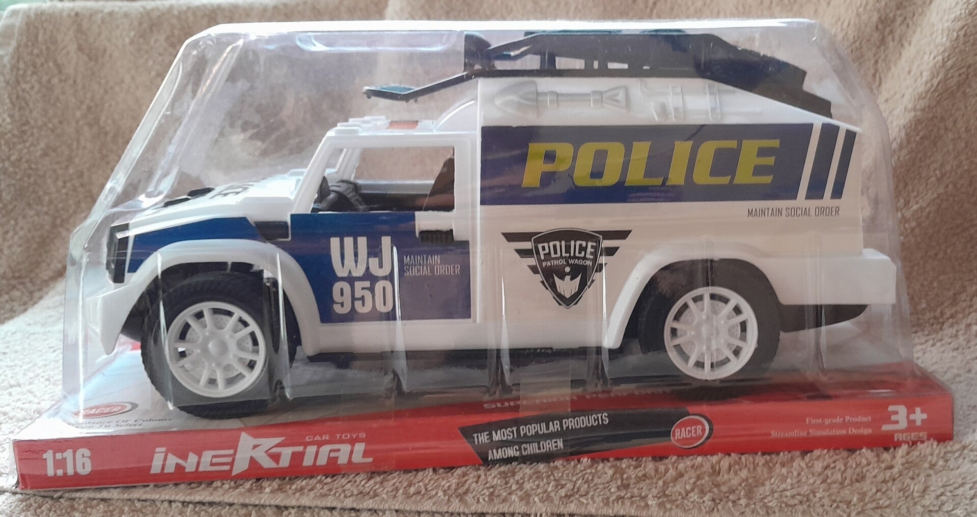 Politie Auto Orde Handhaving Terugtrek Functie 34 x 16 x 15 Cm