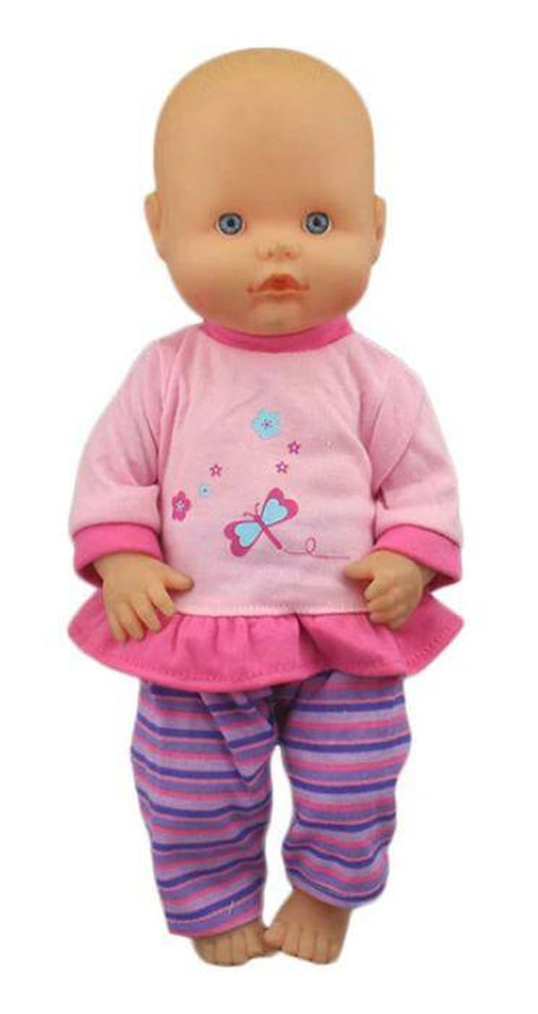 Babypoppen Ensemble Met Vlinder Roze 35 Cm