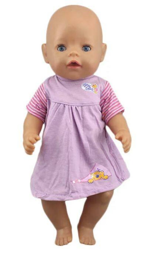 Babypoppen kleed Met Opschrift 'Chou Chou' 43 cm