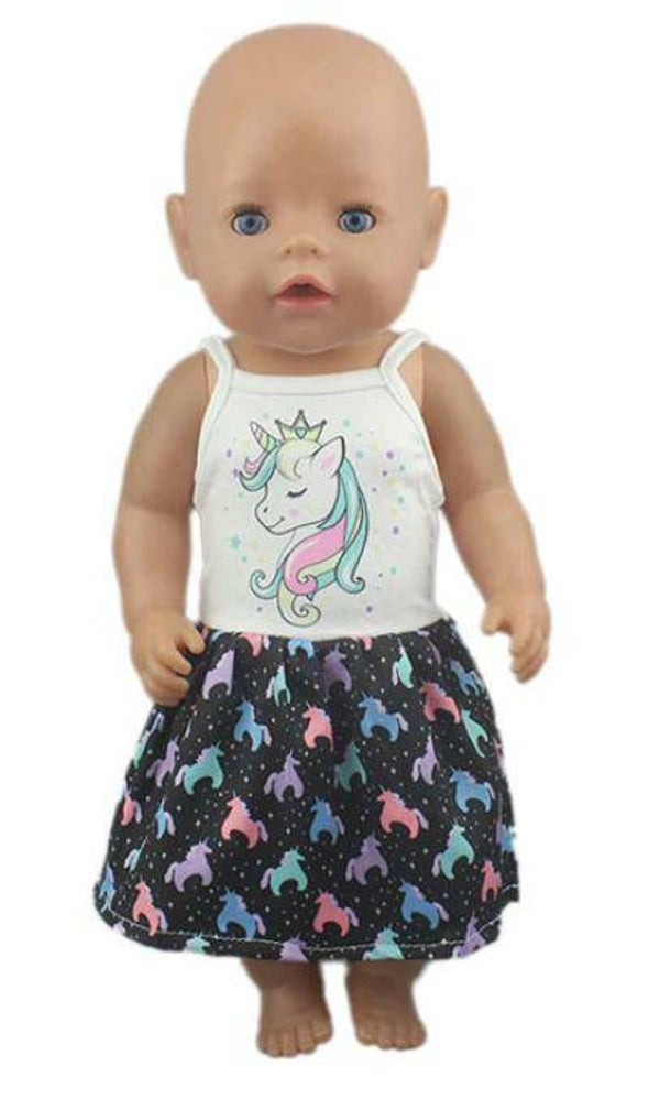 Babypoppen Kleed Unicorn 43 cm