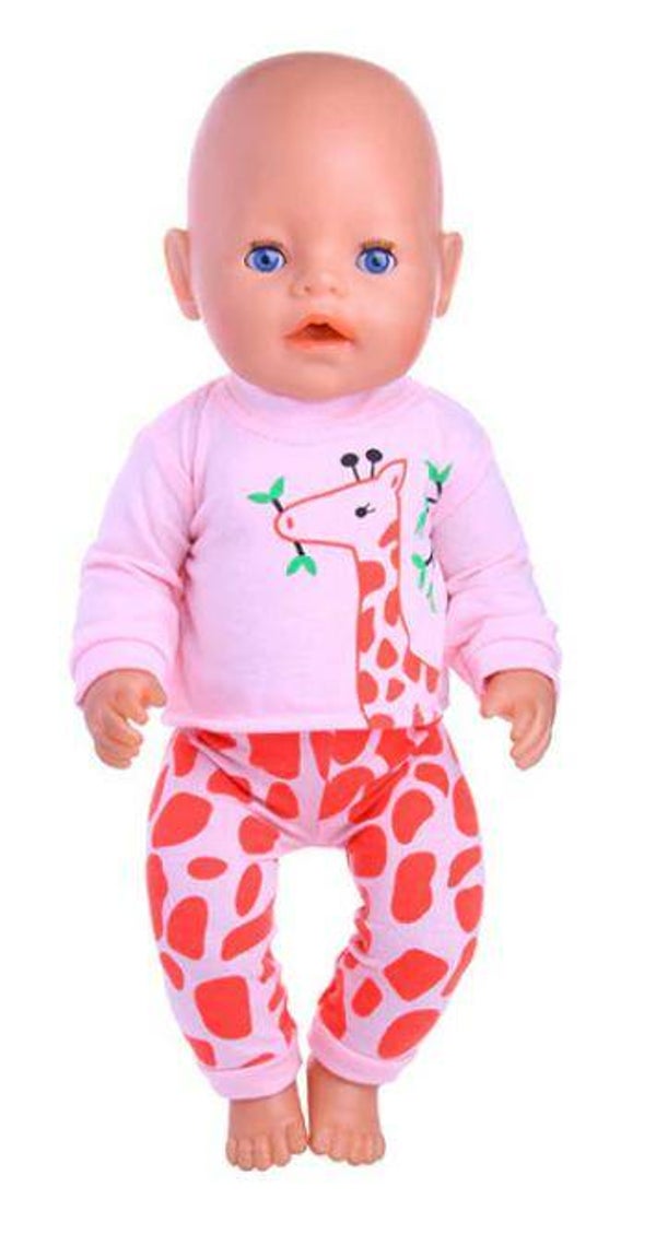 Babypoppen Ensemble Giraffe Roze Gevlekt 43  Cm