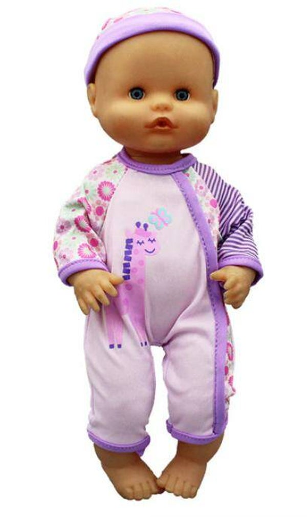 Babypoppen Kruippakje Met Muts Giraffe 33- 35 CM