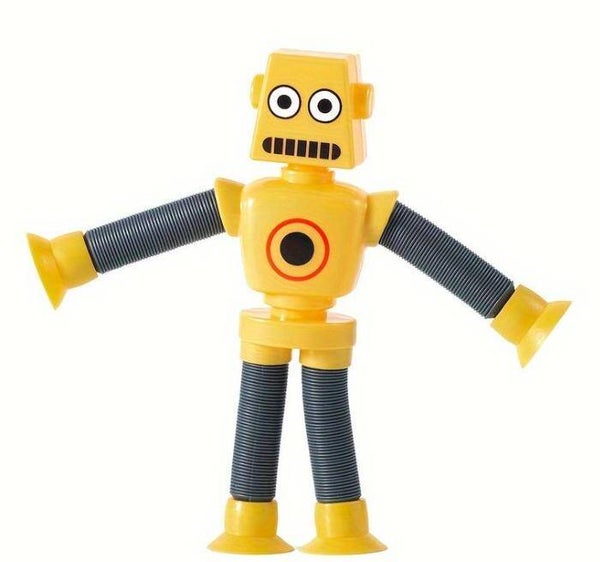 Zuignap Speelgoed Vorm Veranderende Robot Geel