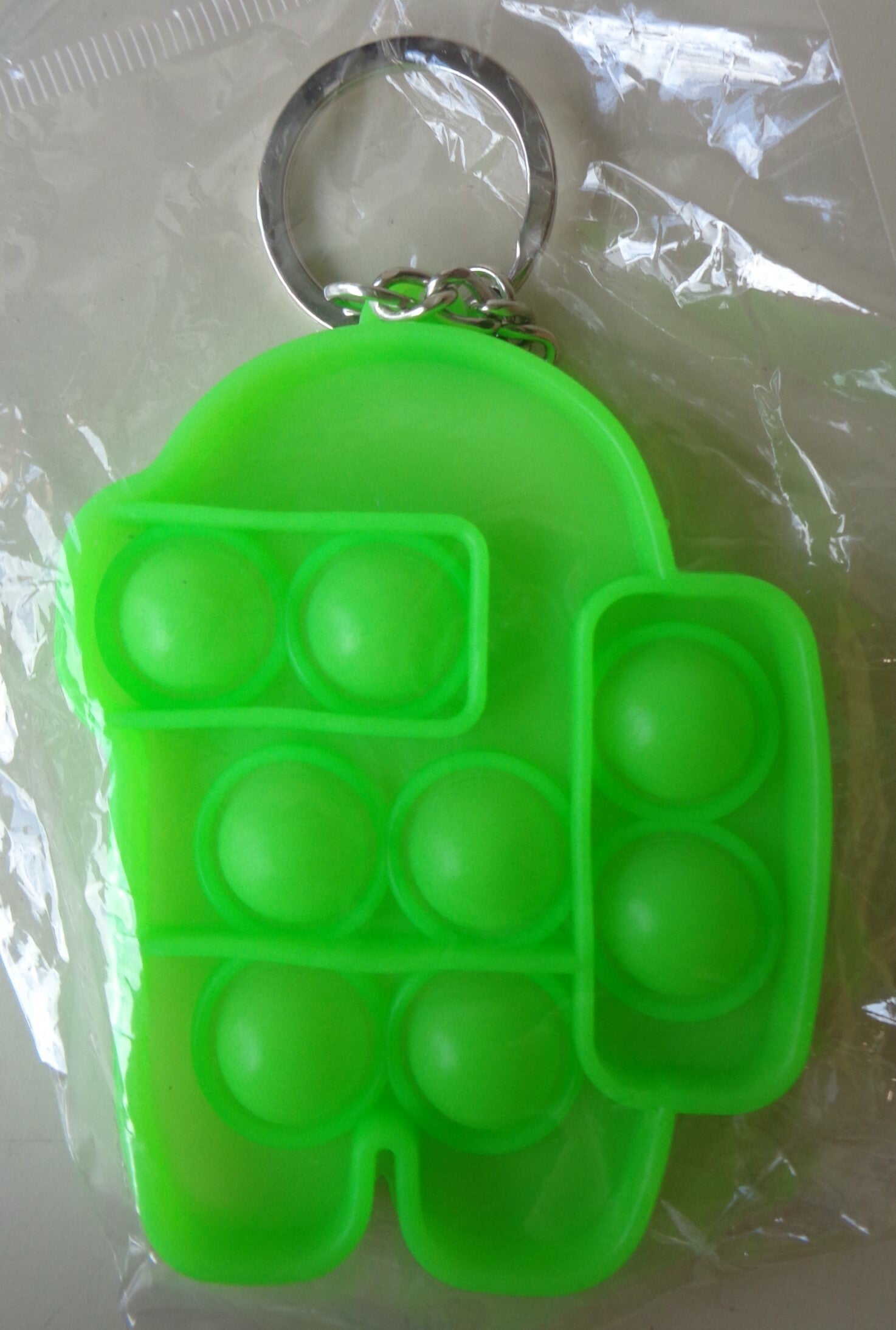 Sleutelhanger  Fidget Pop It Among Us Fluo Groen