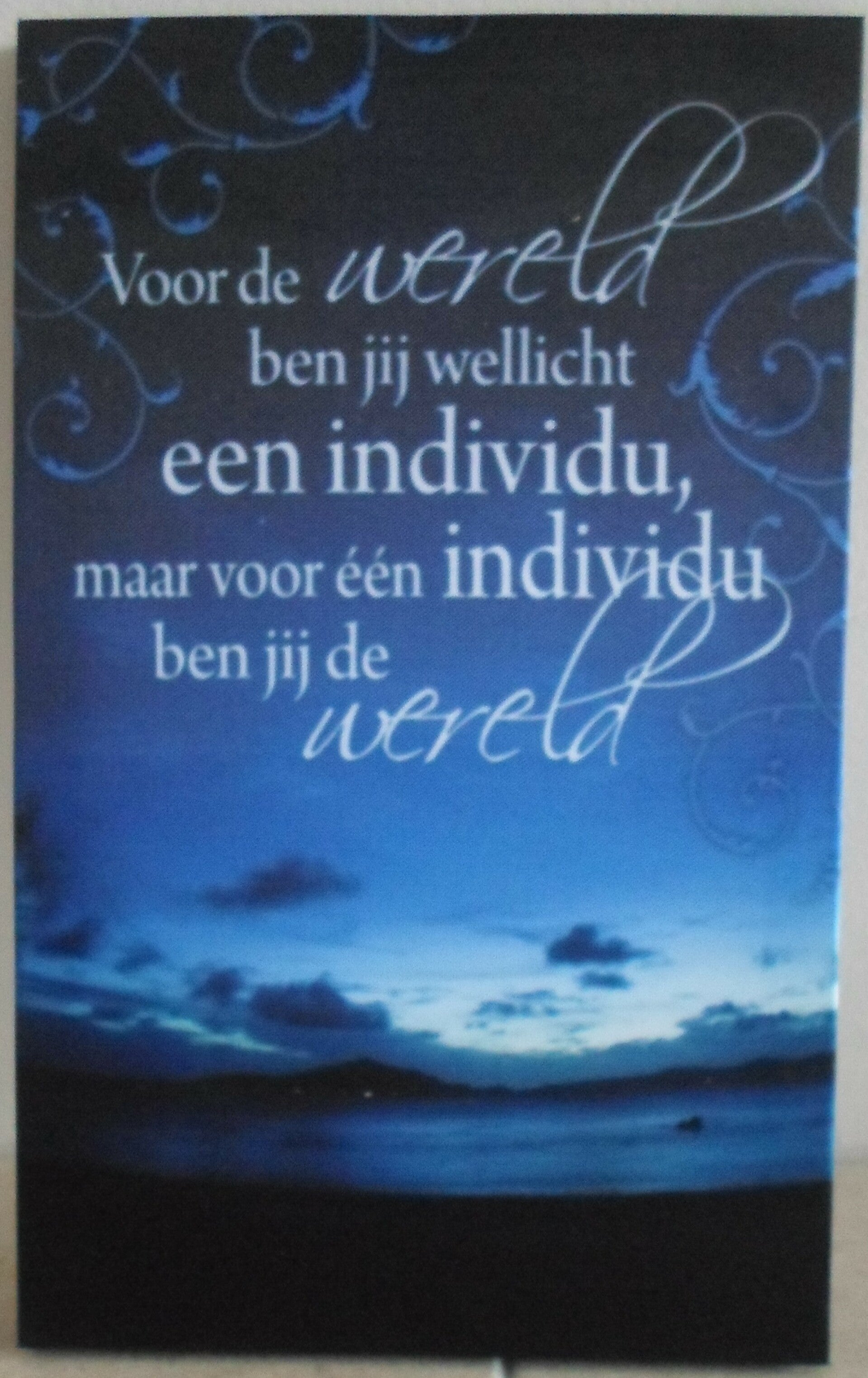 Tekst kader Jij Bent Mijn Wereld - 13 cm * 21 cm