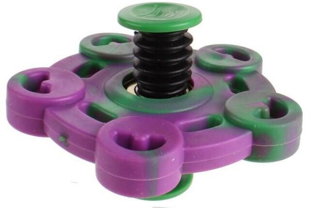 Tom Springing Flip Spinner Junior 7 Cm Paars/groen rond