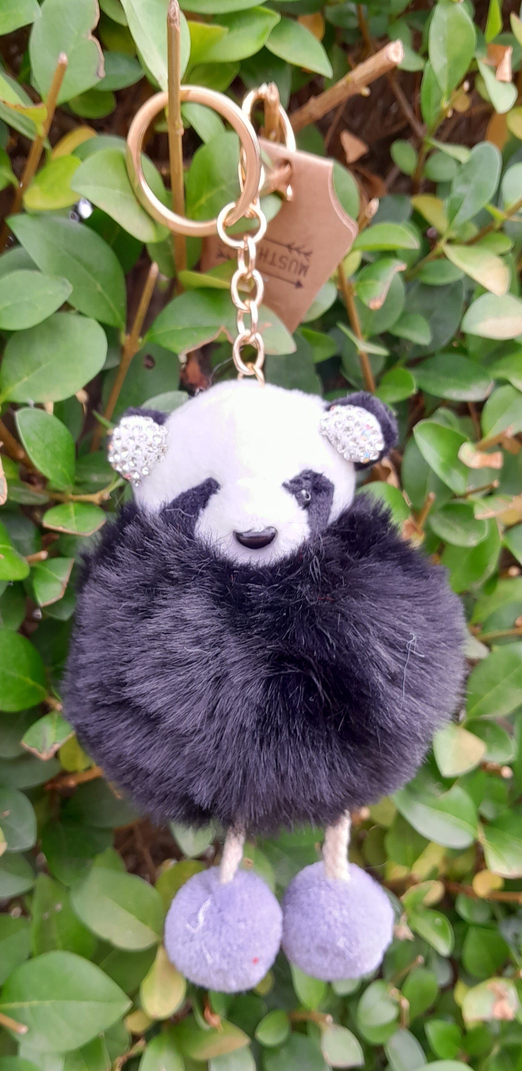 Sleutelhanger Panda 20 * 8 Cm Beige