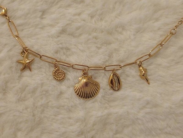 bracelet breloque coquillage