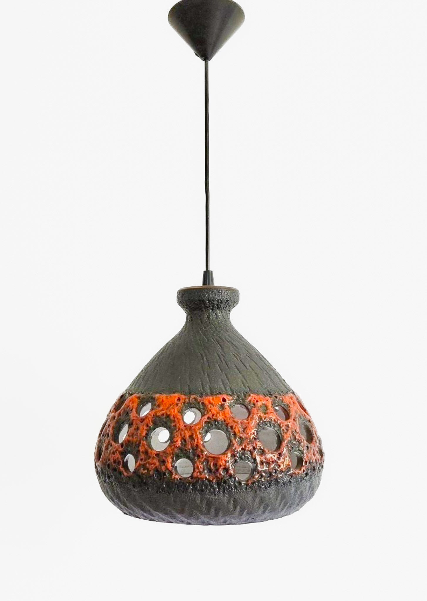 Vintage Fat Lava hanglamp keramiek