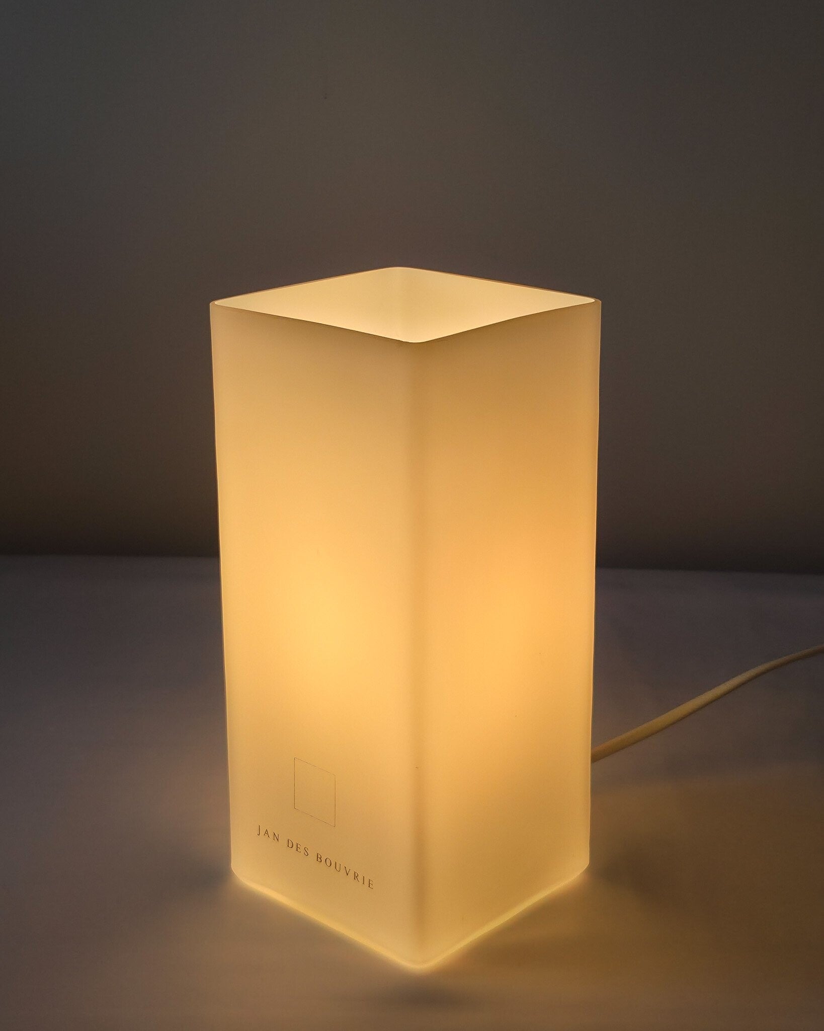 Vintage Jan des Bouvrie Ice Cube tafellamp