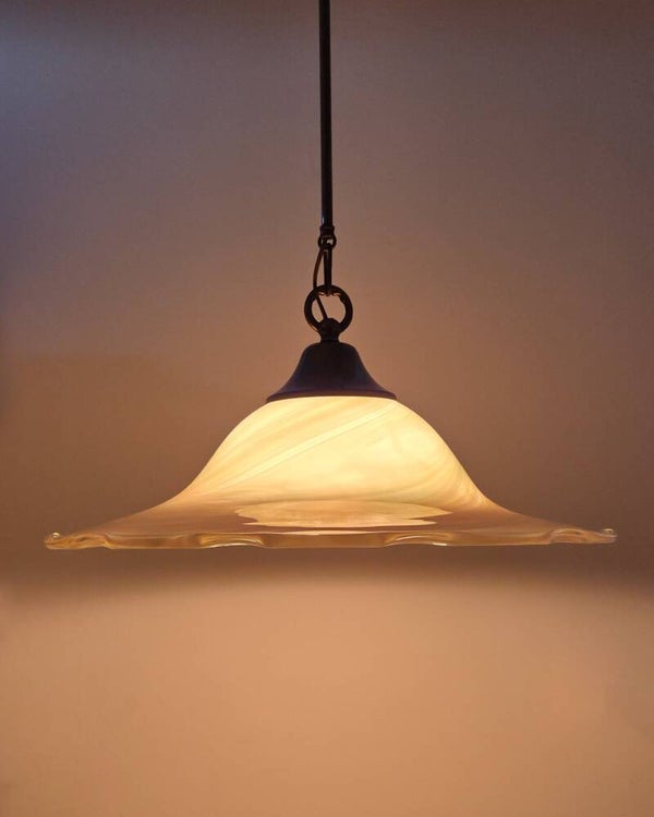 Vintage Murano glas swirl hanglamp