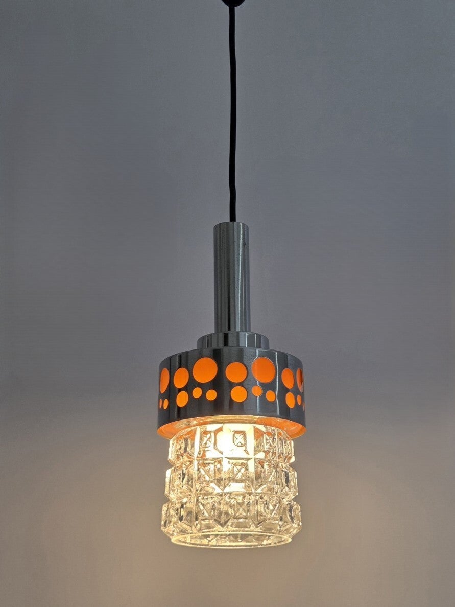 Massive Space Age hanglamp glas oranje
