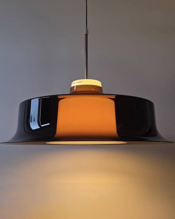 Vintage XL hanglamp met acrylglazen kap